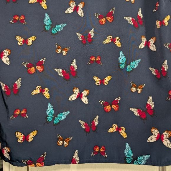 Abercrombie And Fitch Butterfly Print Women's Top - Multicolor - Picture 4 of 4